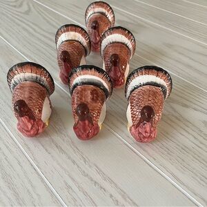 Vintage turkey napkin rings